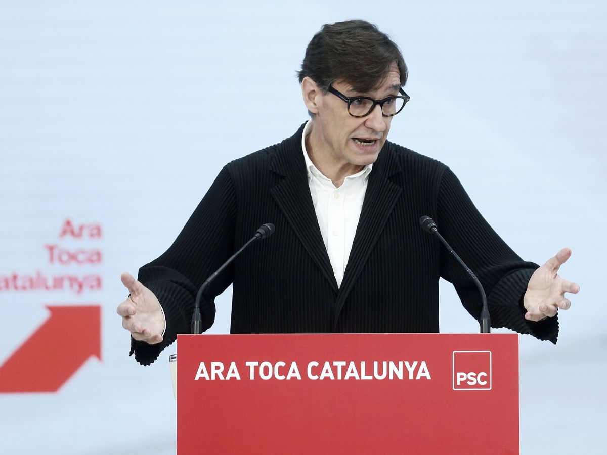 Foto: El primer secretario del PSC y candidato a la presidencia de la Generalitat, Salvador Illa. (EFE/Andreu Dalmau)