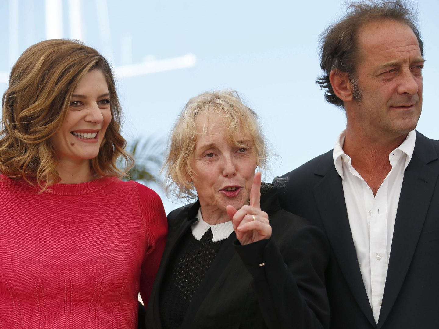 Claire Denis y Vincent Lindon durante la presentación en Cannes de 'Los canallas'