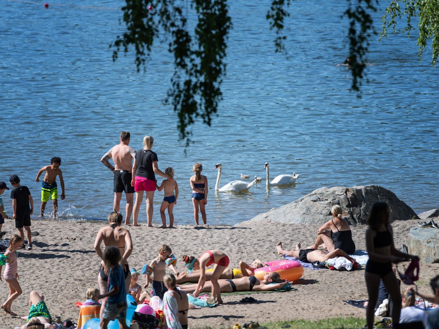 Playa Malarhojdsbadet, en el lago Malaren de Estocolmo. (EFE)