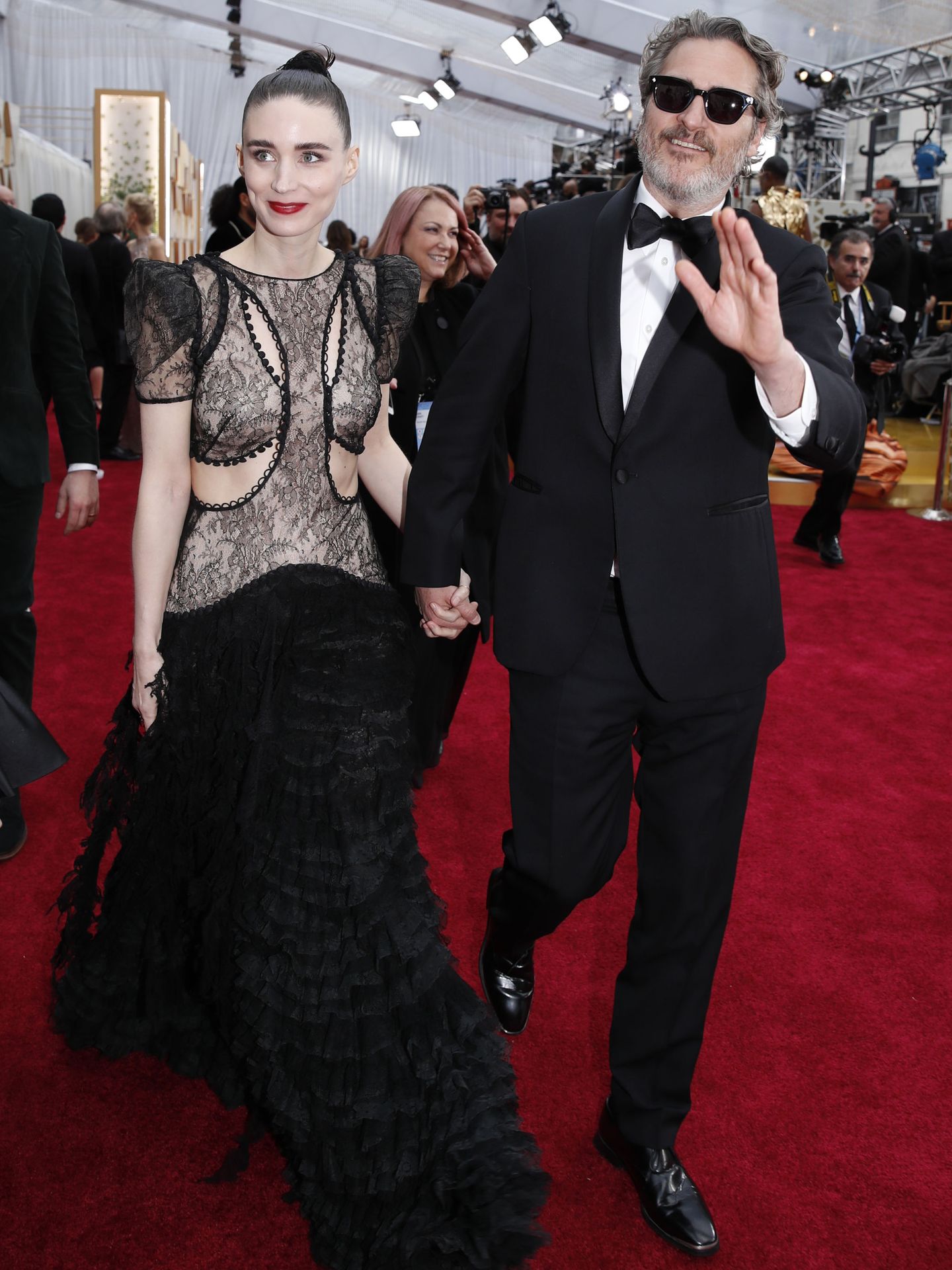 Rooney Mara y Joaquin Phoenix, en los Oscar. (Reuters)