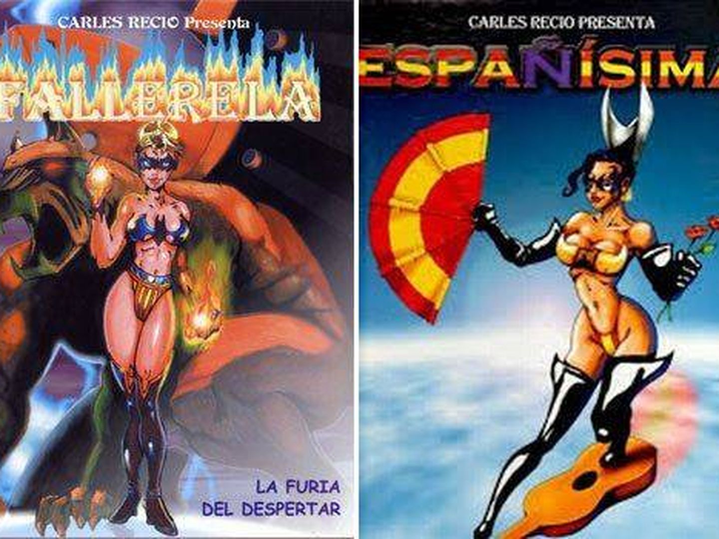 Ejemplares de los cómics de Carles Recio.
