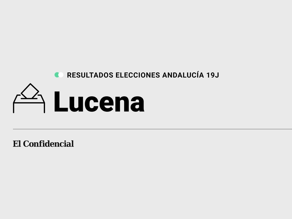 Foto: Resultados en Lucena, Córdoba, de las elecciones de Andalucía 2022 este 19-J (C.C./Diseño EC)