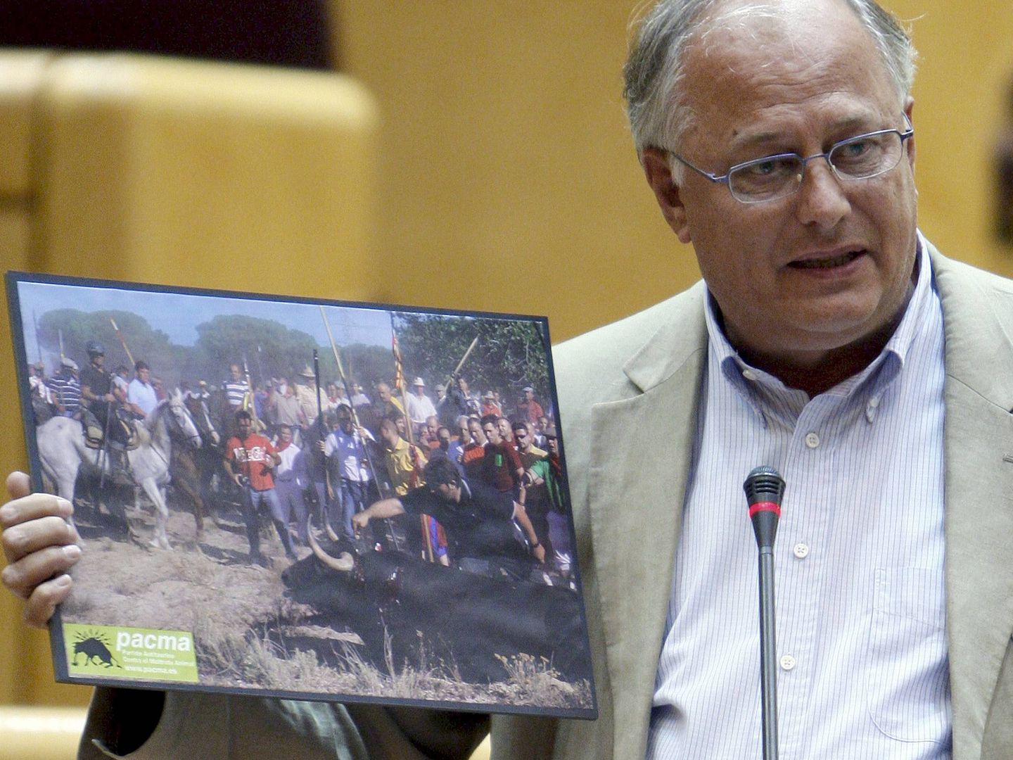 El exsenador de ICV Jordi Guillot, en septiembre de 2010, en la Cámara Alta. (EFE)