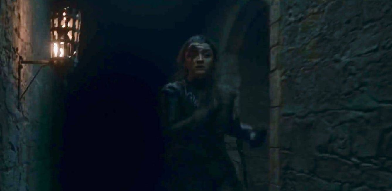 Arya Stark huye de los Caminantes Blancos. (HBO)