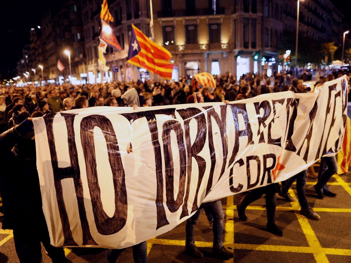 Foto: Manifestación de los CDR en Barcelona, a principios de noviembre. (EFE)