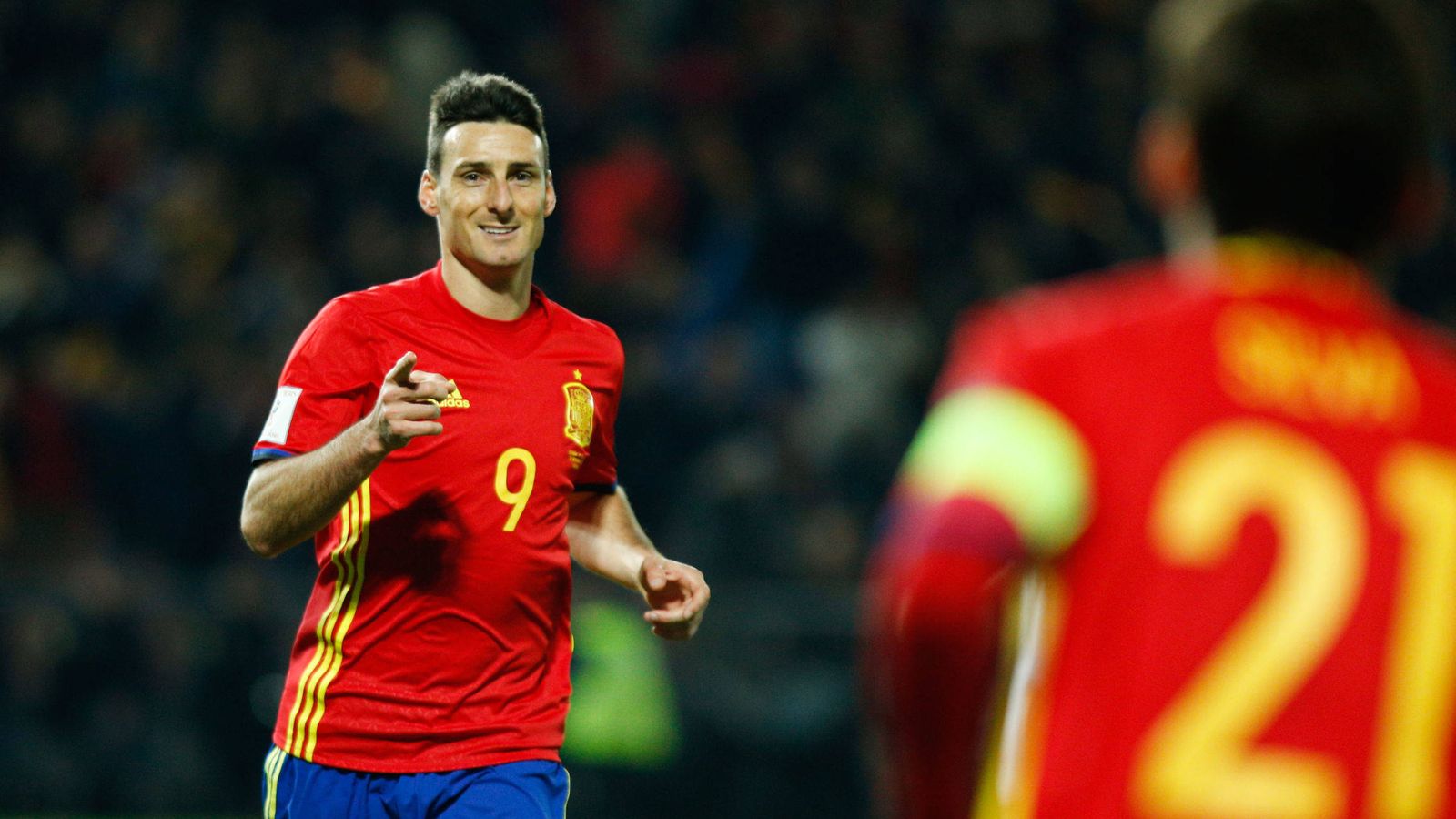 Foto: Aduriz marcó el cuarto gol de España (Guillermo L./Cordon Press).