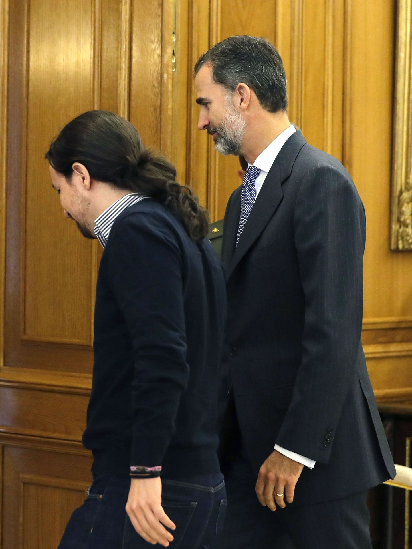 El Rey y Pablo Iglesias. (EFE)