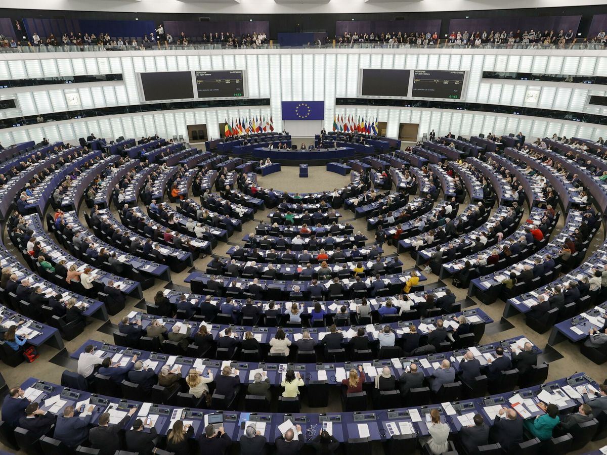 Foto: Vista de la sesión plenaria del Parlamento Europeo en Estrasburgo. (EFE/Ronald Wittek)