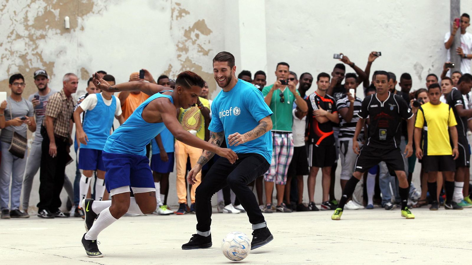 Foto: Sergio Ramos en un acto con Unicef en La Habana.