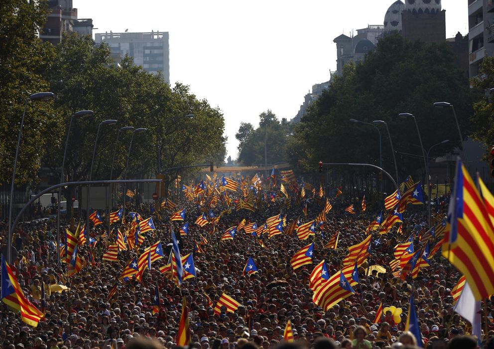 Foto: Celebración de la Diada en Barcelona (AP)