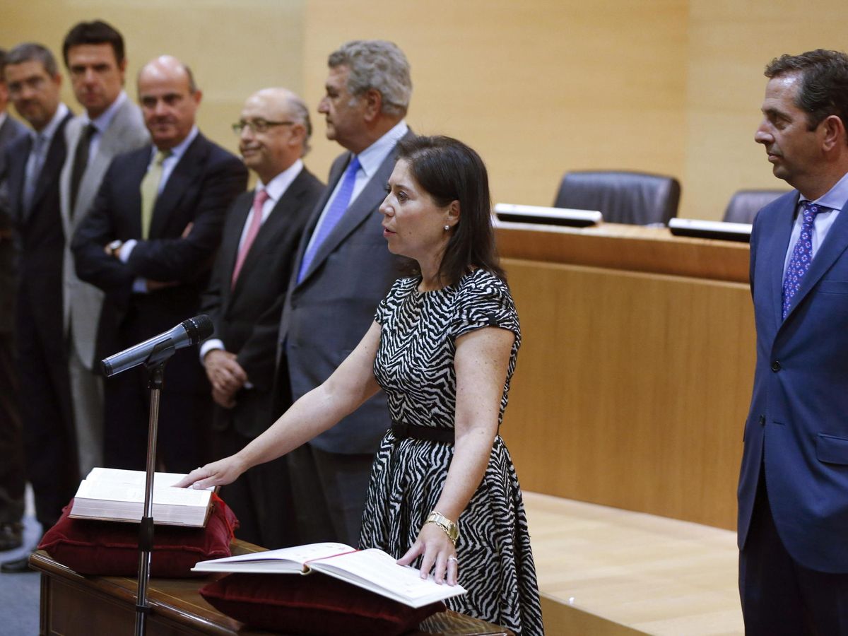 Foto: Rosa María Sánchez-Yebra, en su toma de posesión como secretaria general del Tesoro. (EFE)