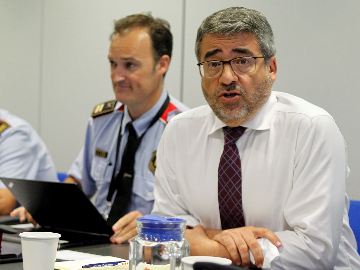 Andreu Martínez, en una reunión de los Mossos. (EFE)