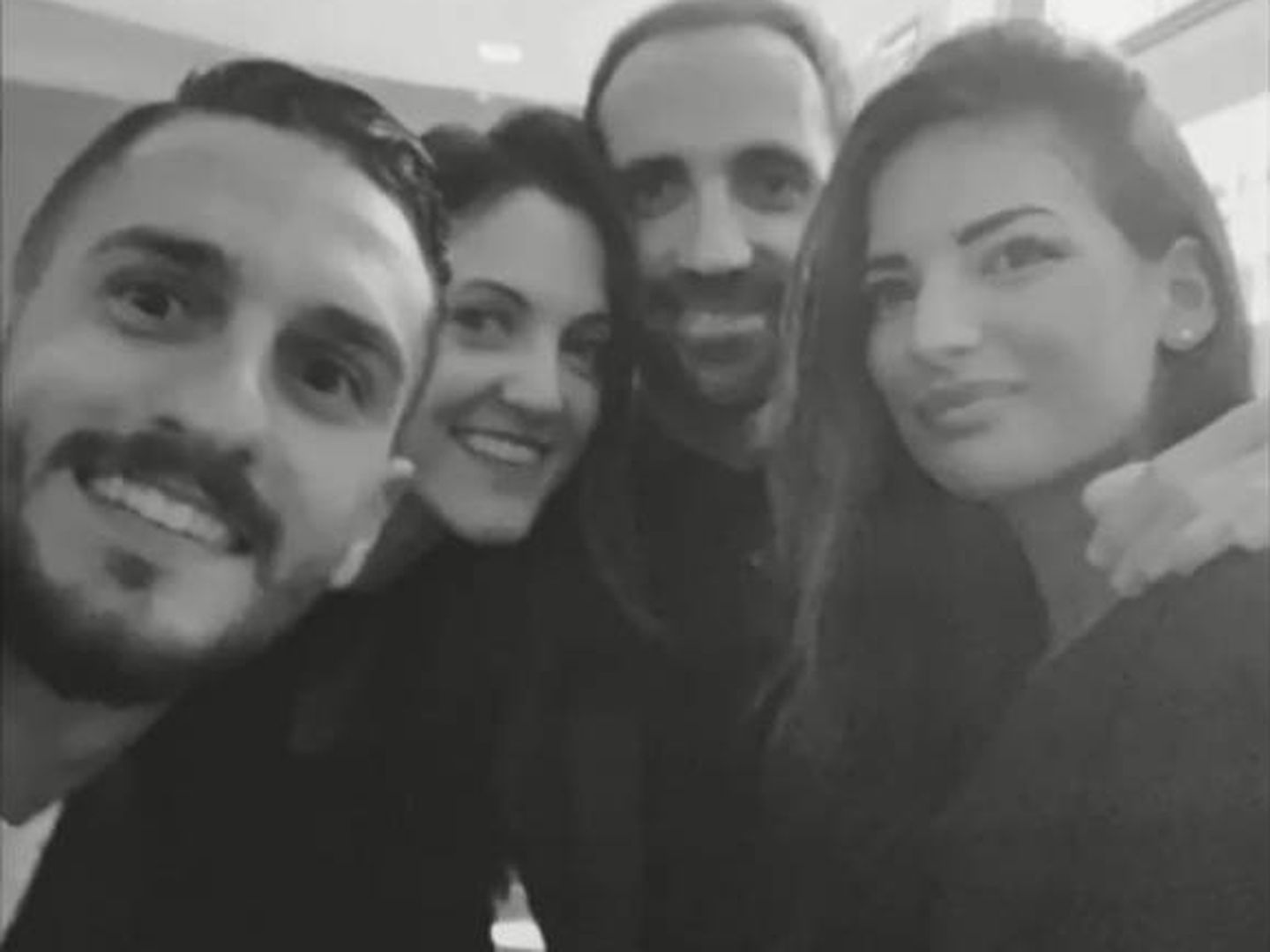 Koke y Juanfran junto a Beatriz Espejel y Verónica Sierras, la segunda empezando por la izda. (Instagram)