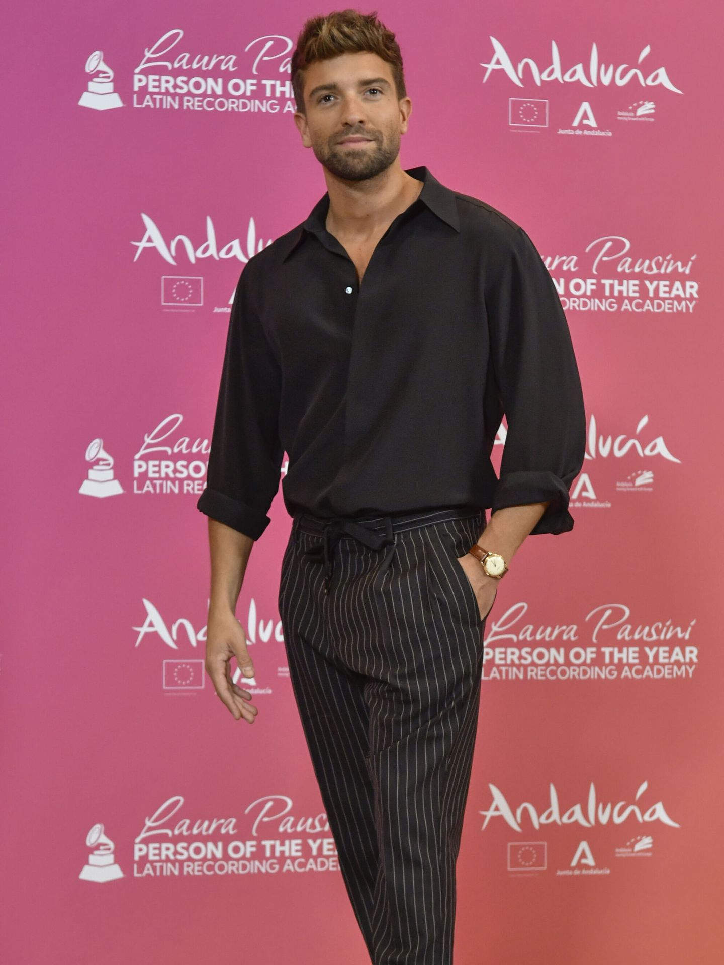 Pablo Alborán en la alfombra roja de la gala Person of the Year de los Latin Grammy. (EFE/Raúl Caro) 