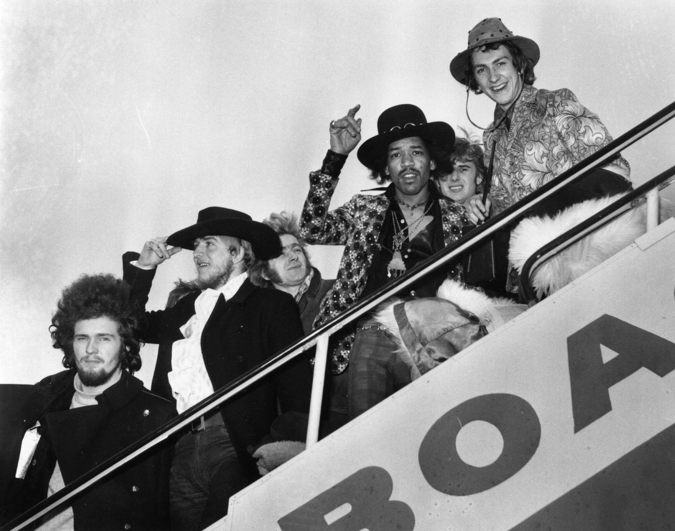 Jimi Hendrix con su banda (Gett Images).