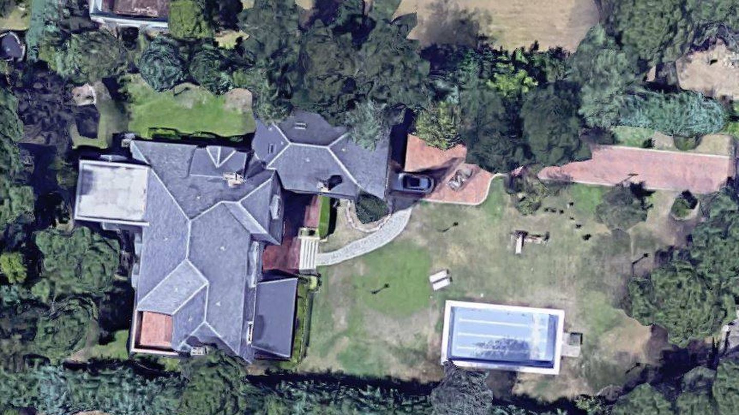 Vista aérea de la casa de David Bustamante y Paula Echevarría. (Google)