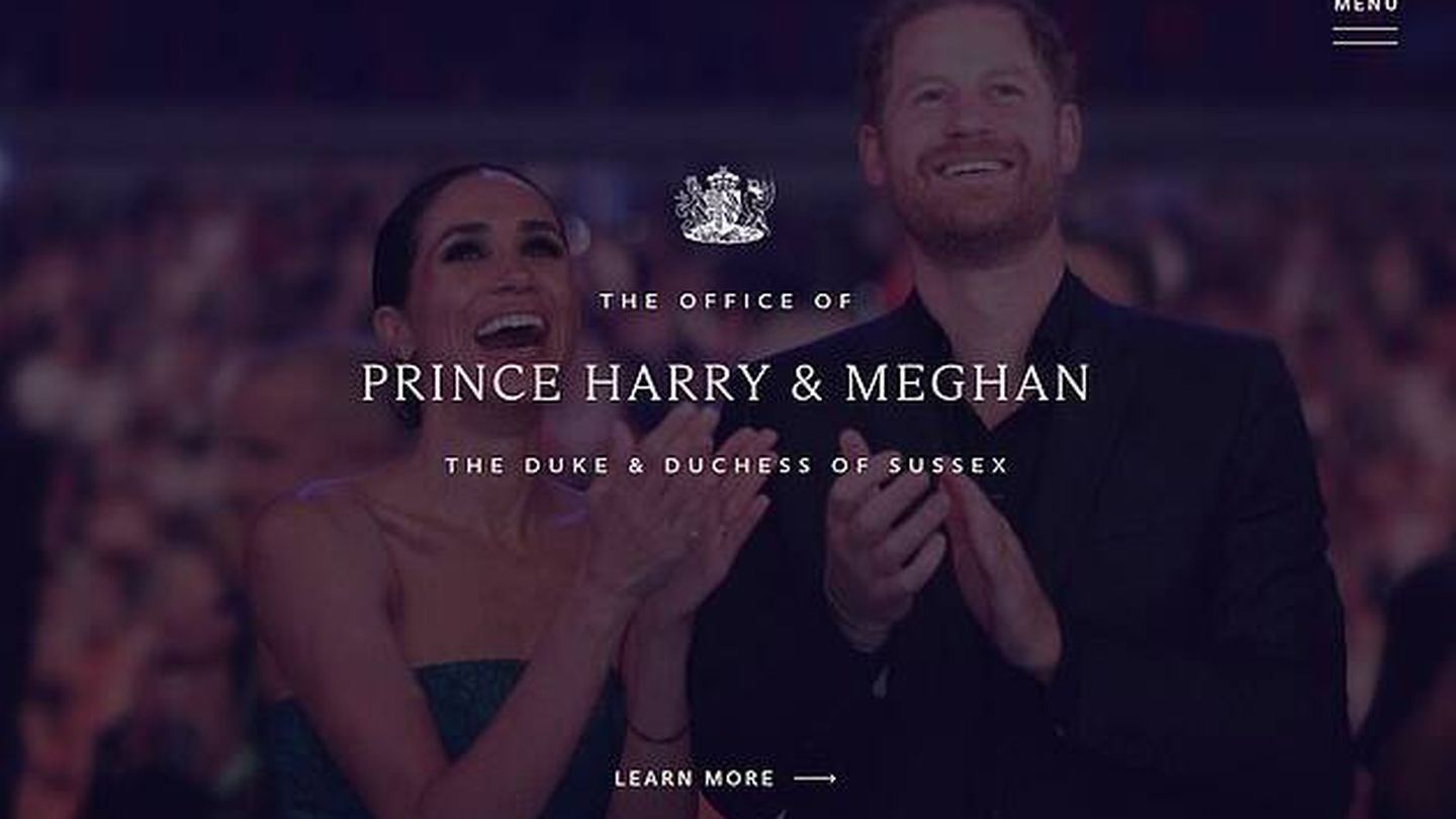 La nueva web de Harry y Meghan. (Sussex.com)