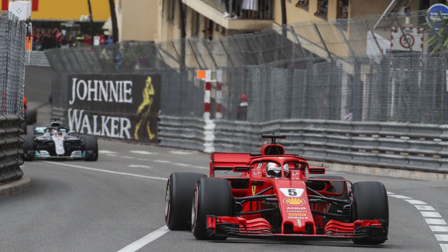 Vettel durante el GP de Mónaco de 2018. (EFE)