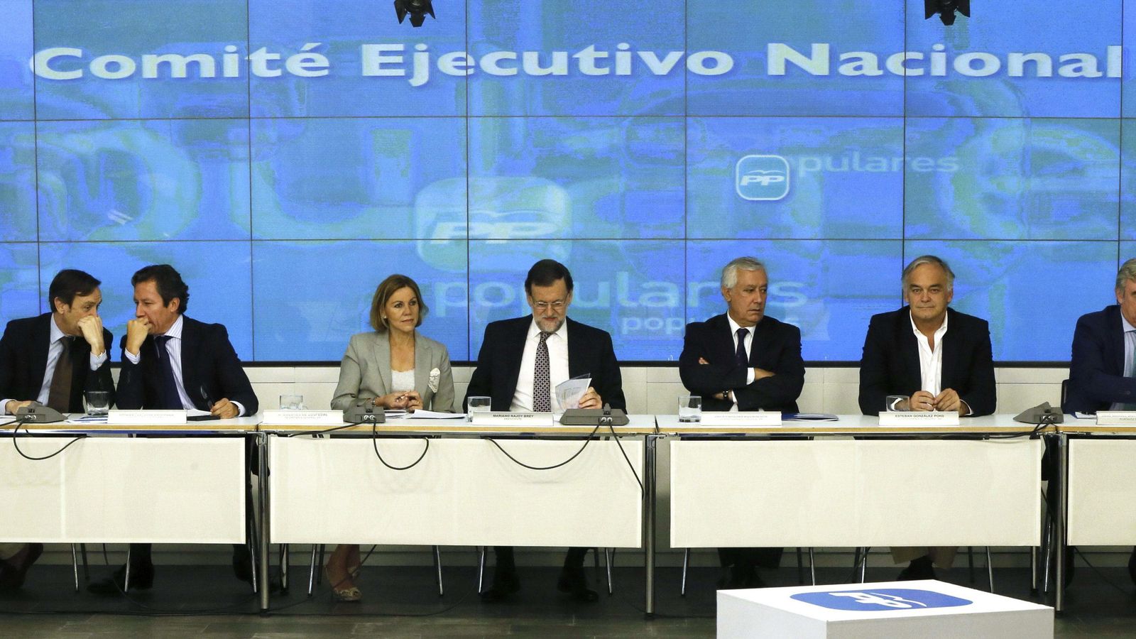 Foto: Imagen de la rueda de prensa del Comité Ejecutivo Nacional del partido. (EFE)
