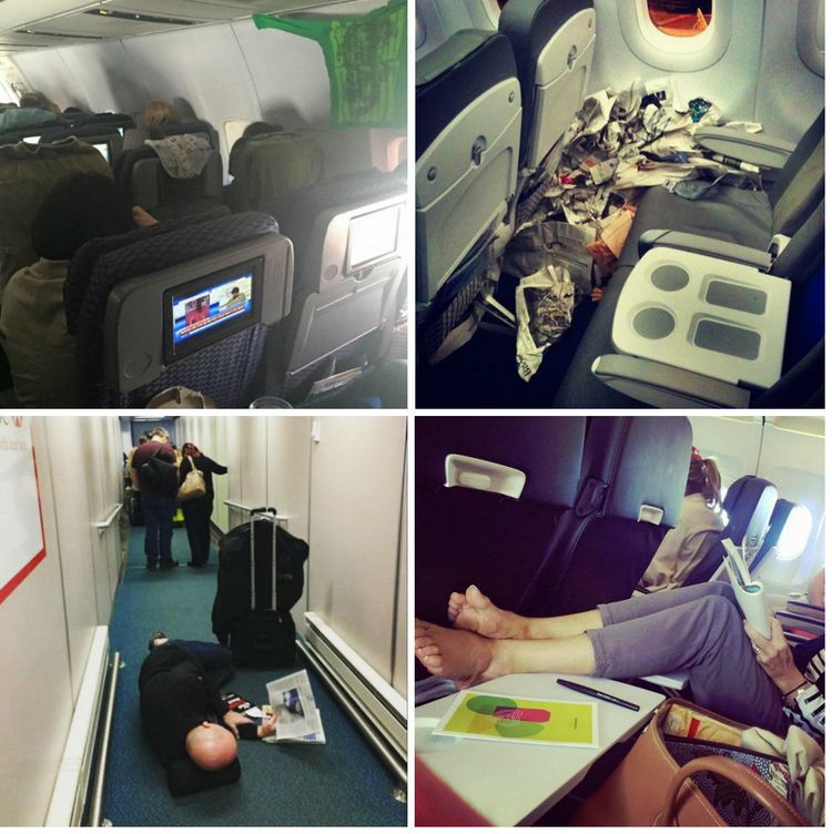 Imágenes recogidas por Passengershaming (Instagram)