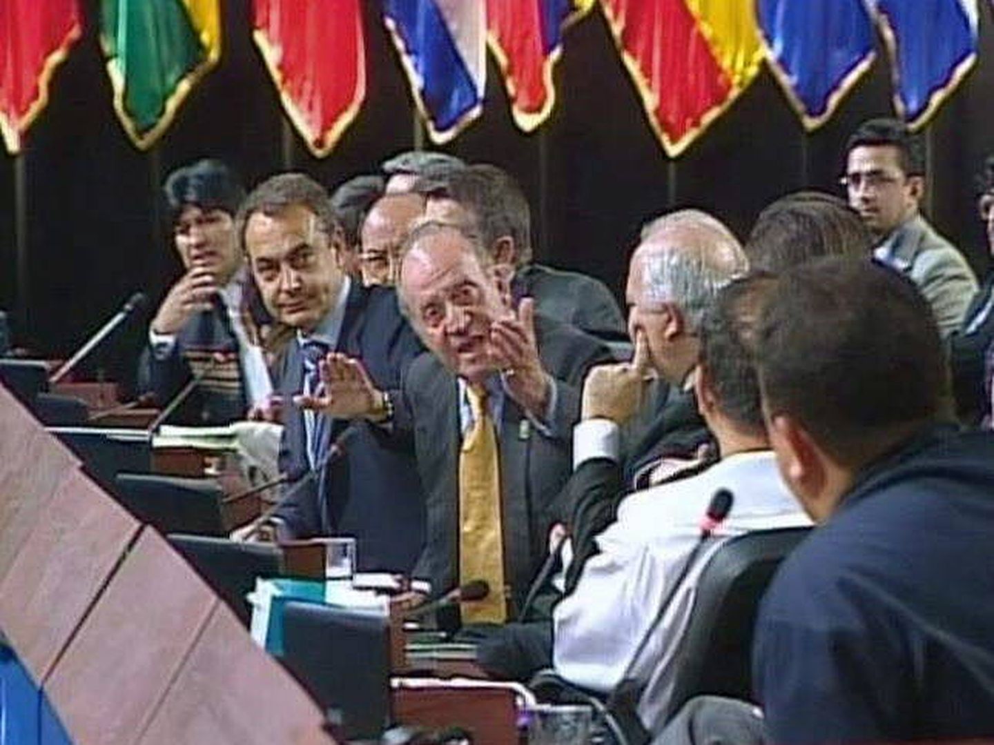 Imagen de archivo de la cumbre en la que el rey Juan Carlos espetó a Hugo Chávez, '¿por qué no te callas?'. (EFE)