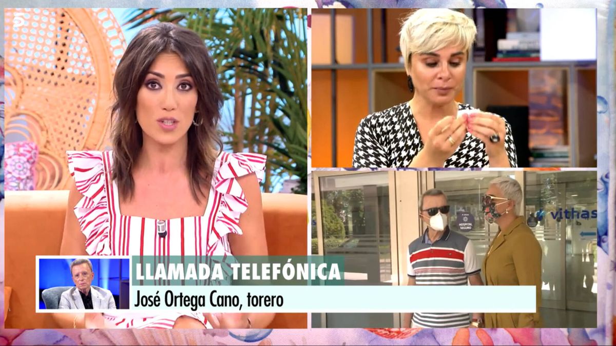 Ortega Cano irrumpe en Telecinco y Patricia Pardo le para los pies: "No nos lo inventamos"