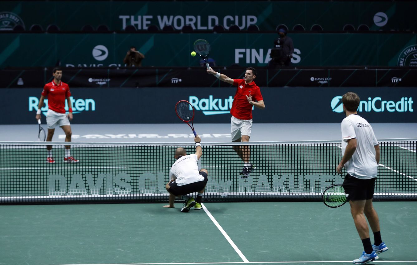 Serbia y Alemania se enfrentan en la Copa Davis. (Reuters/Leonhard Foeger)
