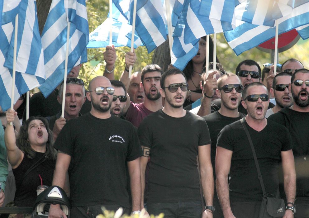 Foto: Simpatizantes de Amanecer Dorado han pedido la libertad de sus líderes en Atenas. (Efe)