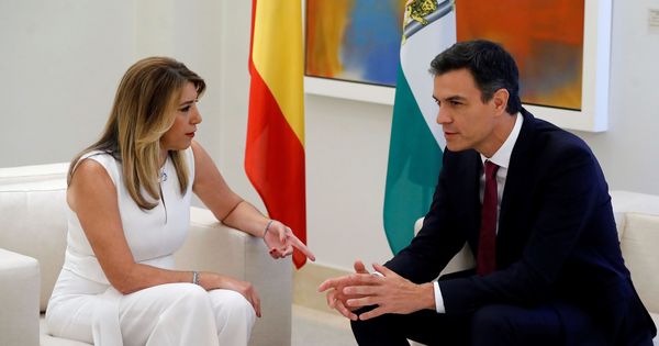 Foto: El presidente del Gobierno, Pedro Sánchez, y la presidenta de la Junta de Andalucía, Susana Díaz. (EFE)