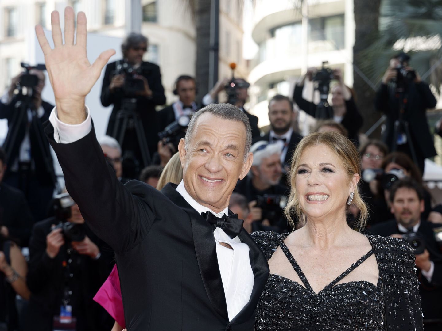 Tom Hanks y Rita Wilson, en el Festival de Cannes. (EFE/EPA/Guillaume Horcajuelo)