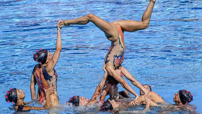 Foto de Equipo italiano de natación sincronizada