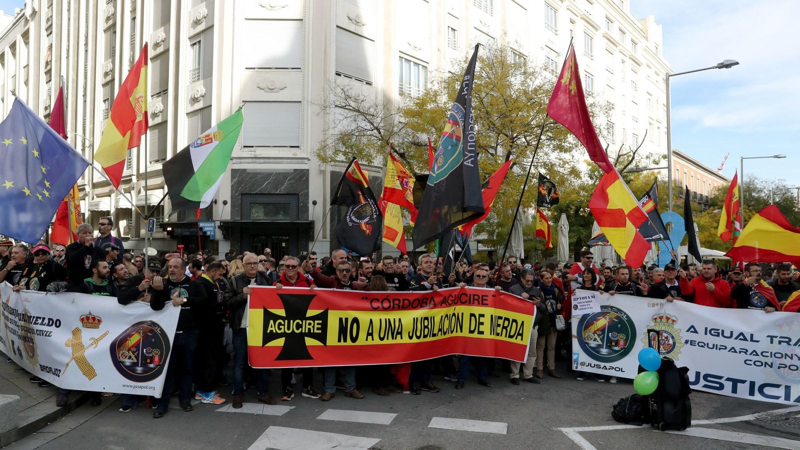 Foto: Concetración de Jusapol el pasado 13 de noviembre en Madrid. (EFE)