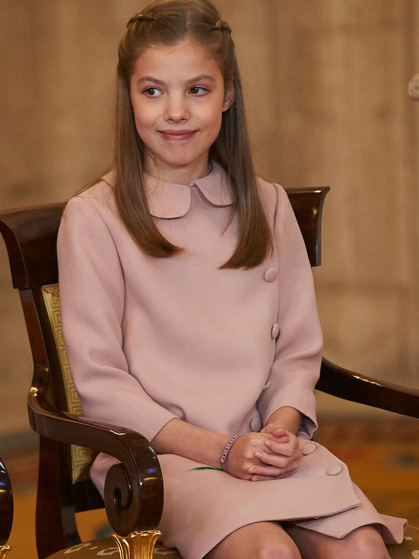 La infanta Sofía, en 2017 cuando su hermana recibió el Toisón de Oro. (LP)