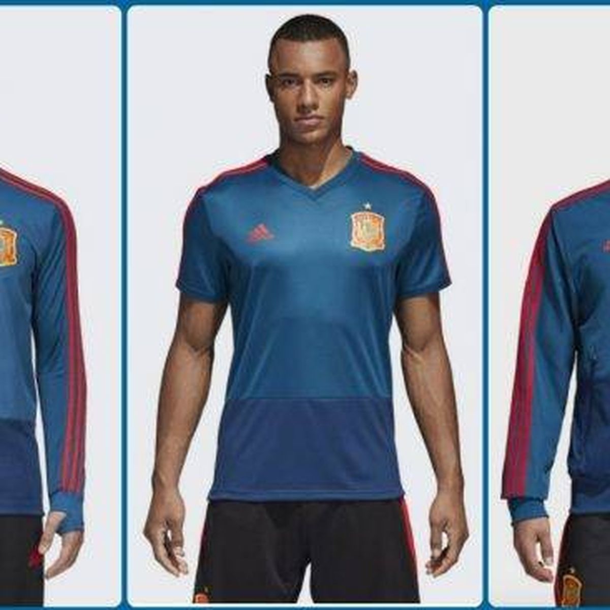Camiseta España la de entrenamiento azul franquista