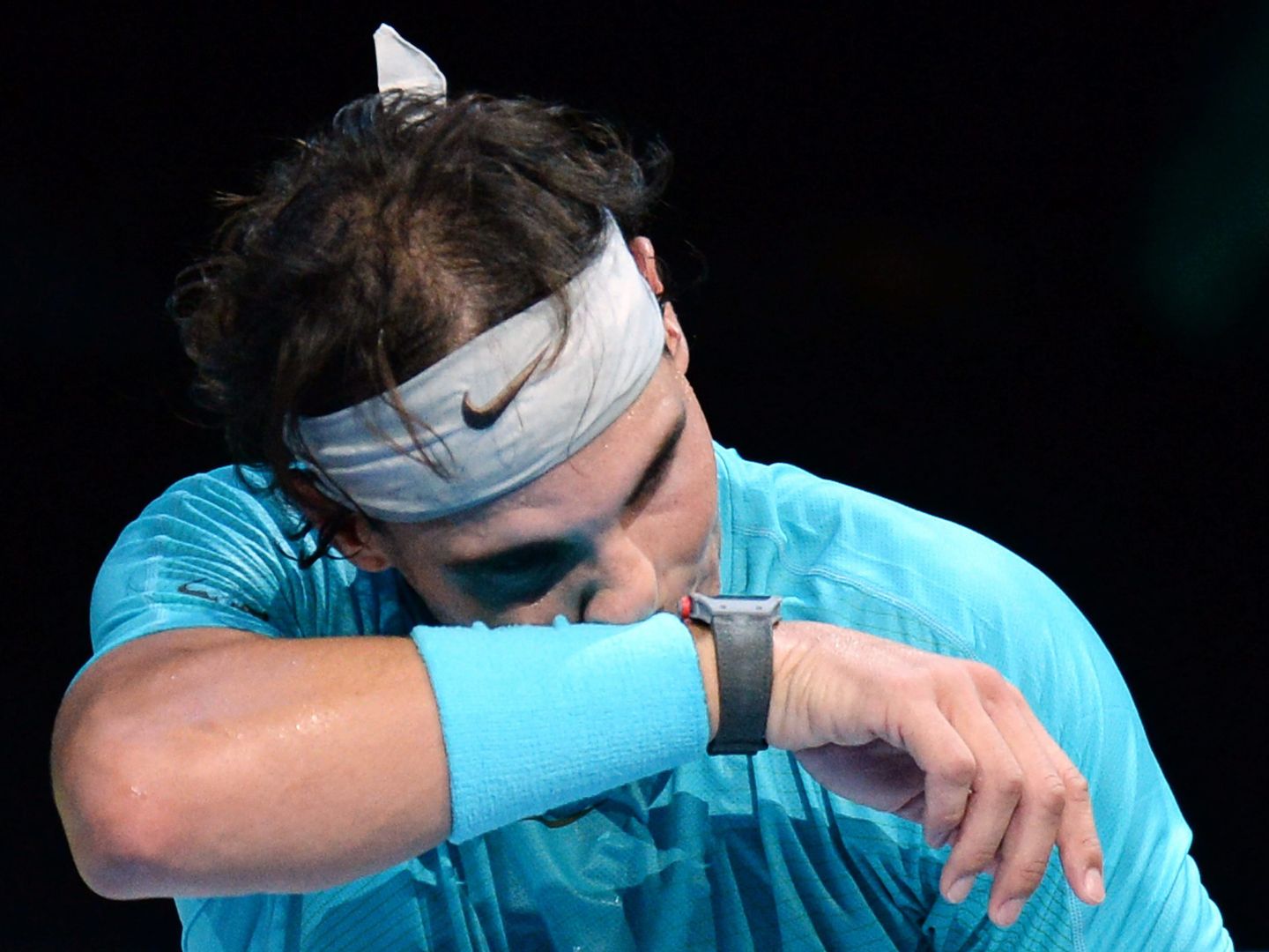 Rafa Nadal, tras perder la final de la Copa de Maestros en 2013 con Djokovic. (EFE)