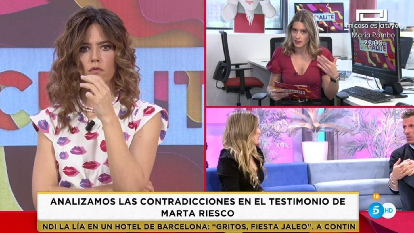 Nuria Marín en 'Socialité'. (Mediaset España)