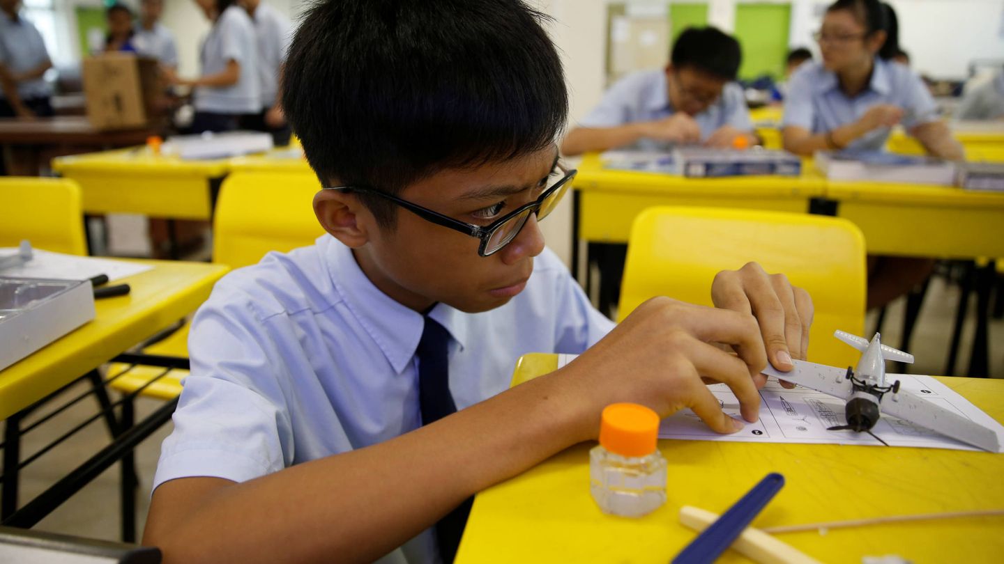 Una clase de secundaria en Singapur. (Reuters)