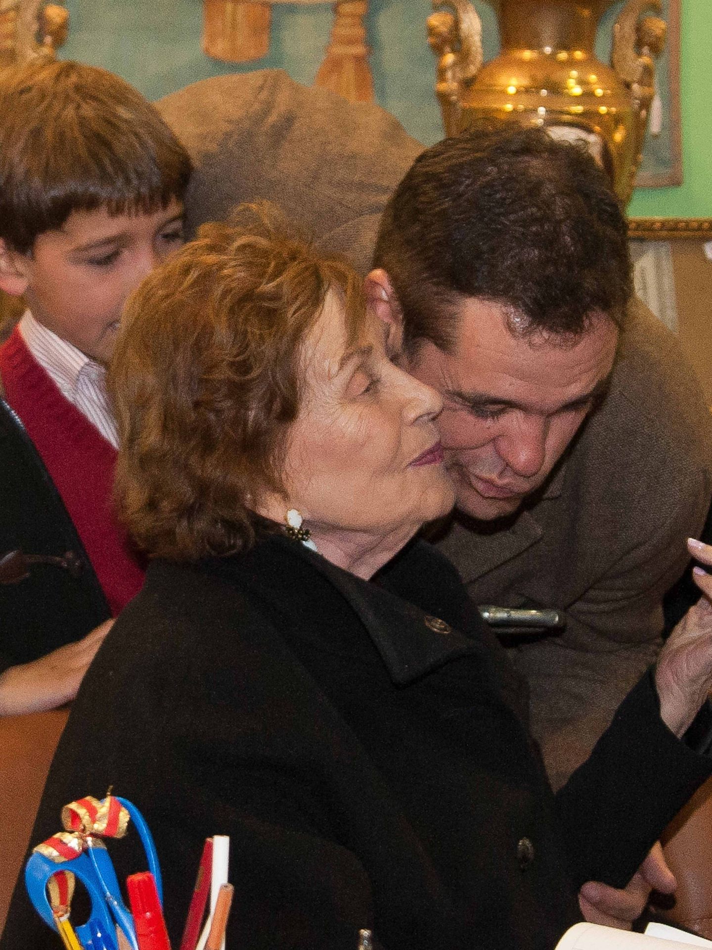 Carmen Franco junto a su nieto Luis Alfonso de Borbón, presidente de honor de la FNFF. (CP)