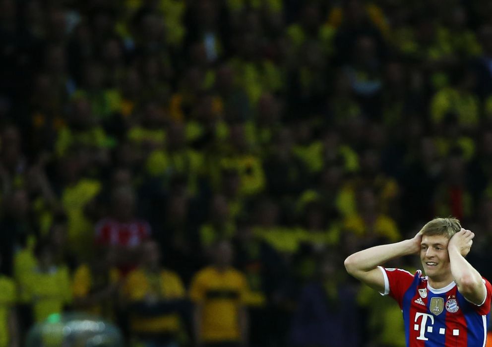 Foto: Toni Kroos reacciona durante un partido de la Copa Alemana (Reuters).