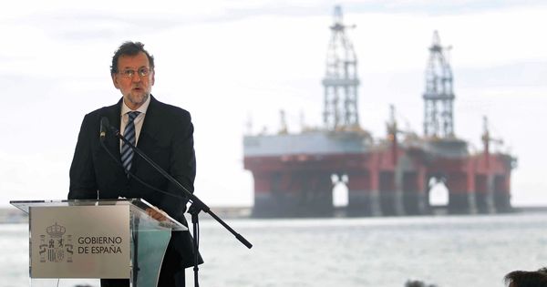 Foto: Rajoy, el pasado 2 de marzo, en la inauguración del puerto de Granadilla. (EFE)