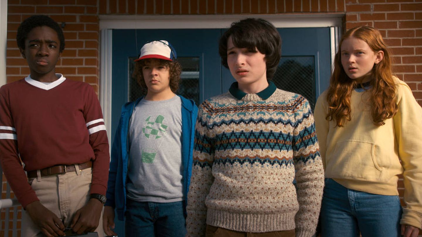 Algunos de los jóvenes protagonistas de 'Stranger Things'. (Netflix)