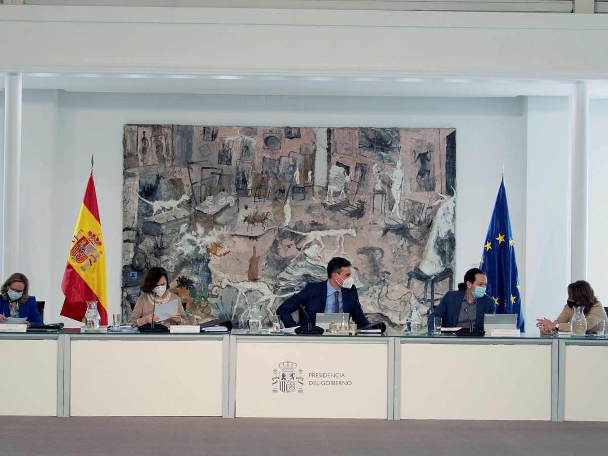 Foto: Pedro Sánchez (c), preside el Consejo de Ministros. (EFE)