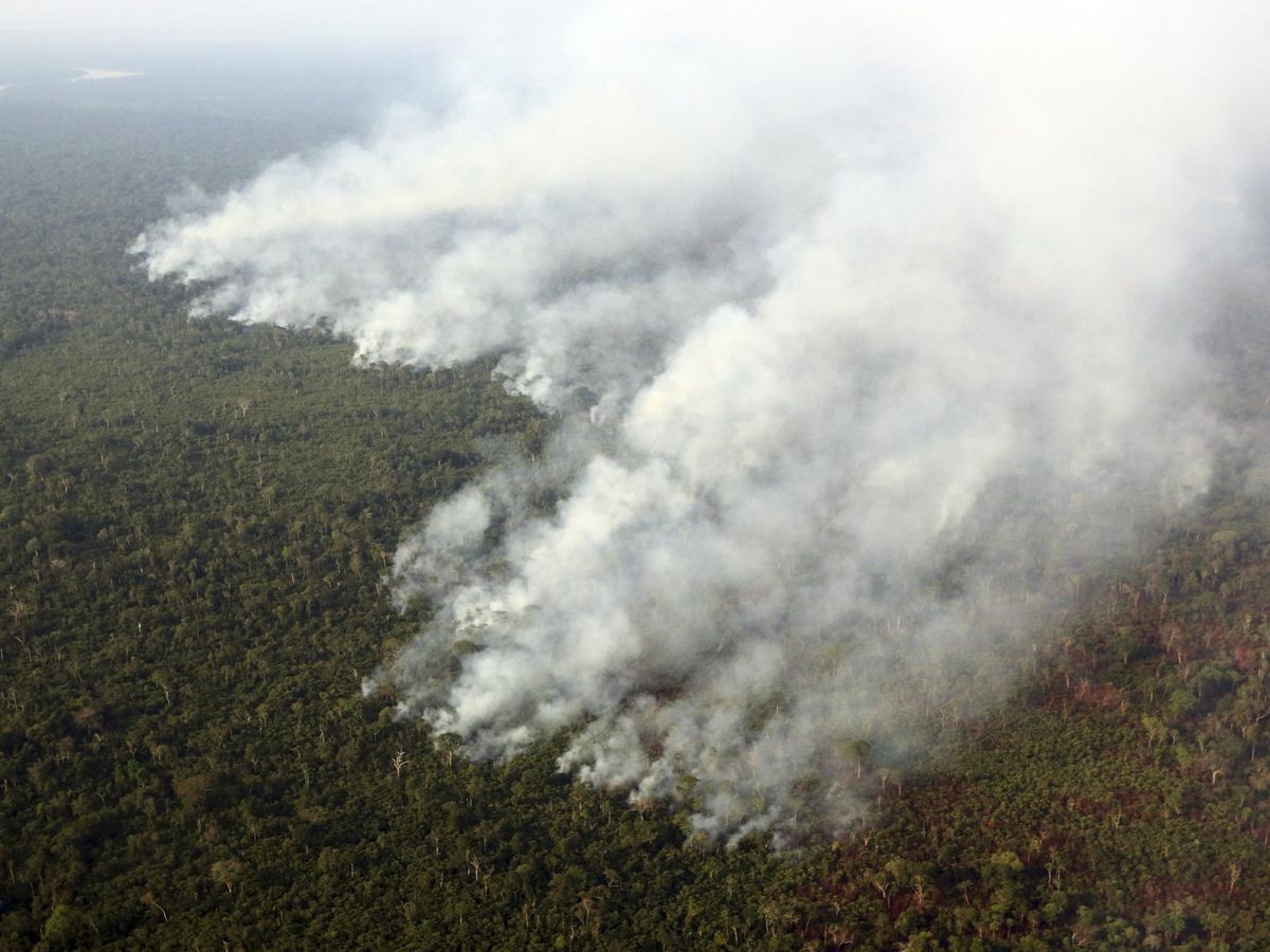 Foto: Incendio en el amazonas, en el área de Mato Grosso, en Brasil. Foto: Reuters