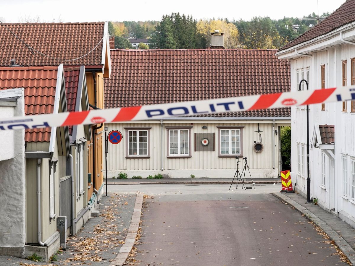 Foto: Lugar del ataque, en Kongsberg. (EFE)