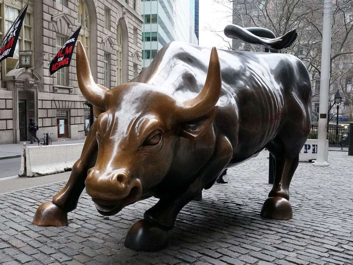 Foto: El emblemático toro de Wall Street, en Nueva York. (Reuters)