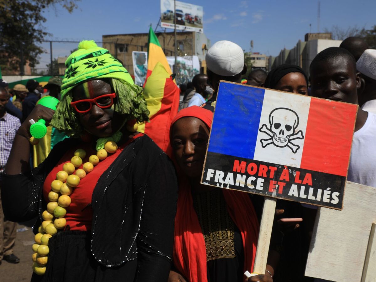 Foto: Protestas contra Francia en Malí. (EFE/EPA/Hadama Diakite)