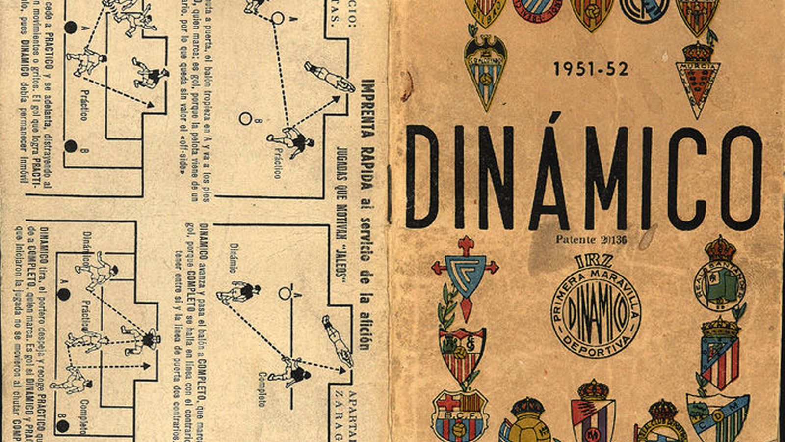 Foto: Impreso en Zaragoza, Dinámico se convirtió en la única fuente de datos fiable del fútbol español.