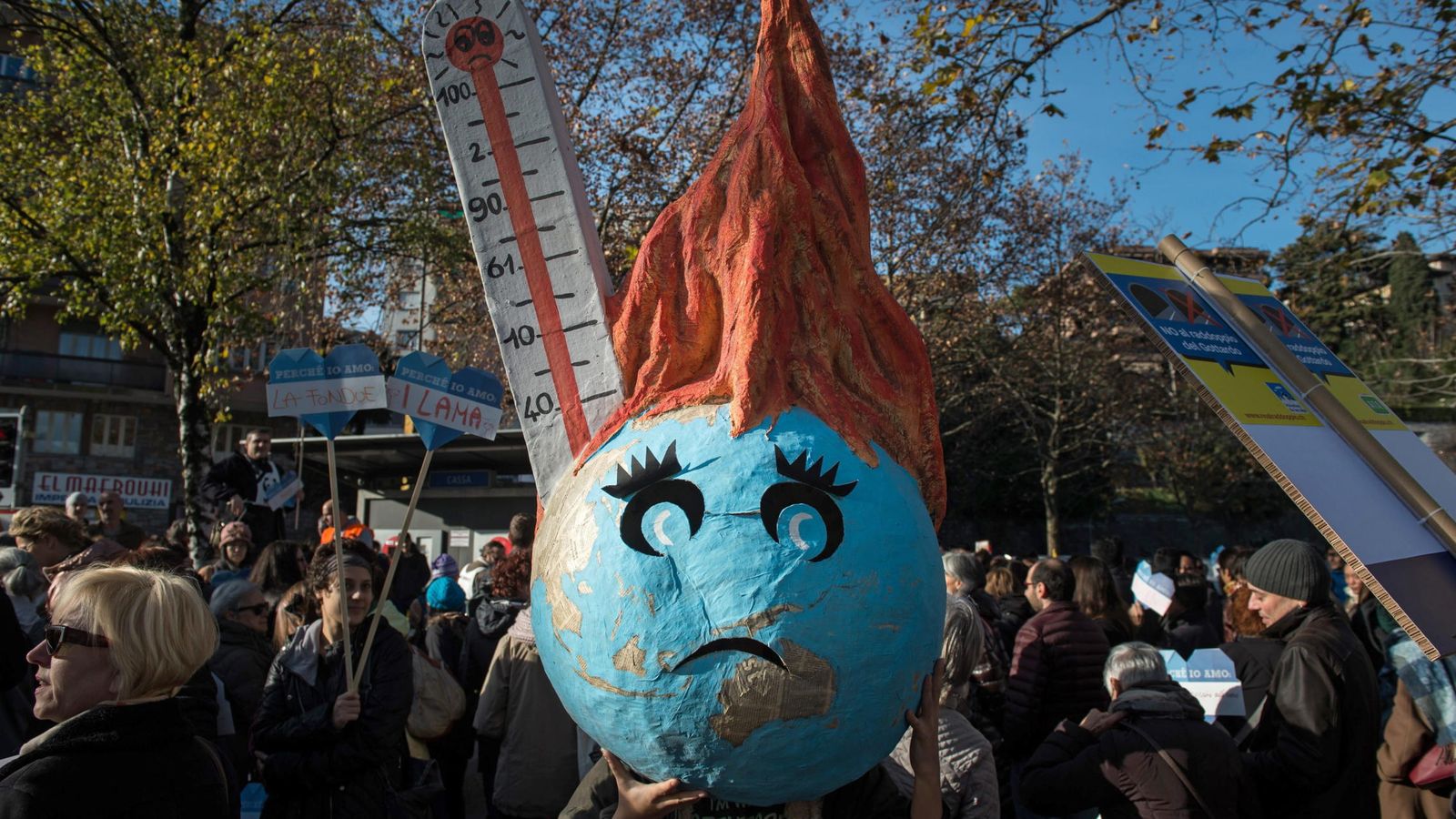 Foto: Protestas contra el cambio climático en Suiza. (EFE)