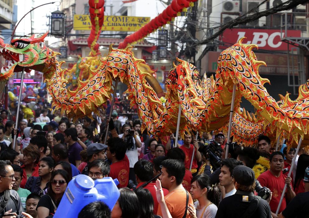 Foto: Celebración del año nuevo chino en Filipinas. (Efe/Dennis M. Sabangan)