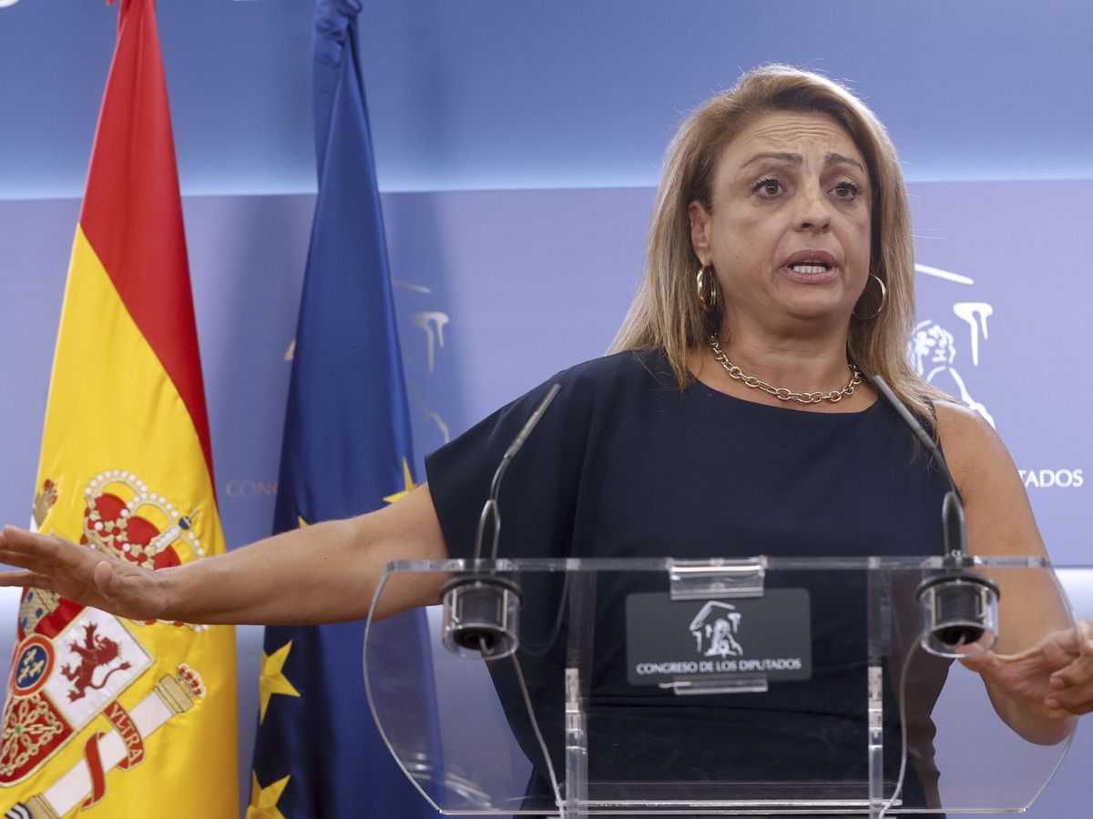 Foto: La líder de Coalición Canaria, Cristina Valido, en el Congreso de los Diputados. (EFE/Juan Carlos Hidalgo)